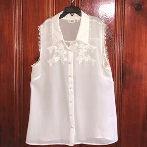 💥 Cato chiffon button down blouse